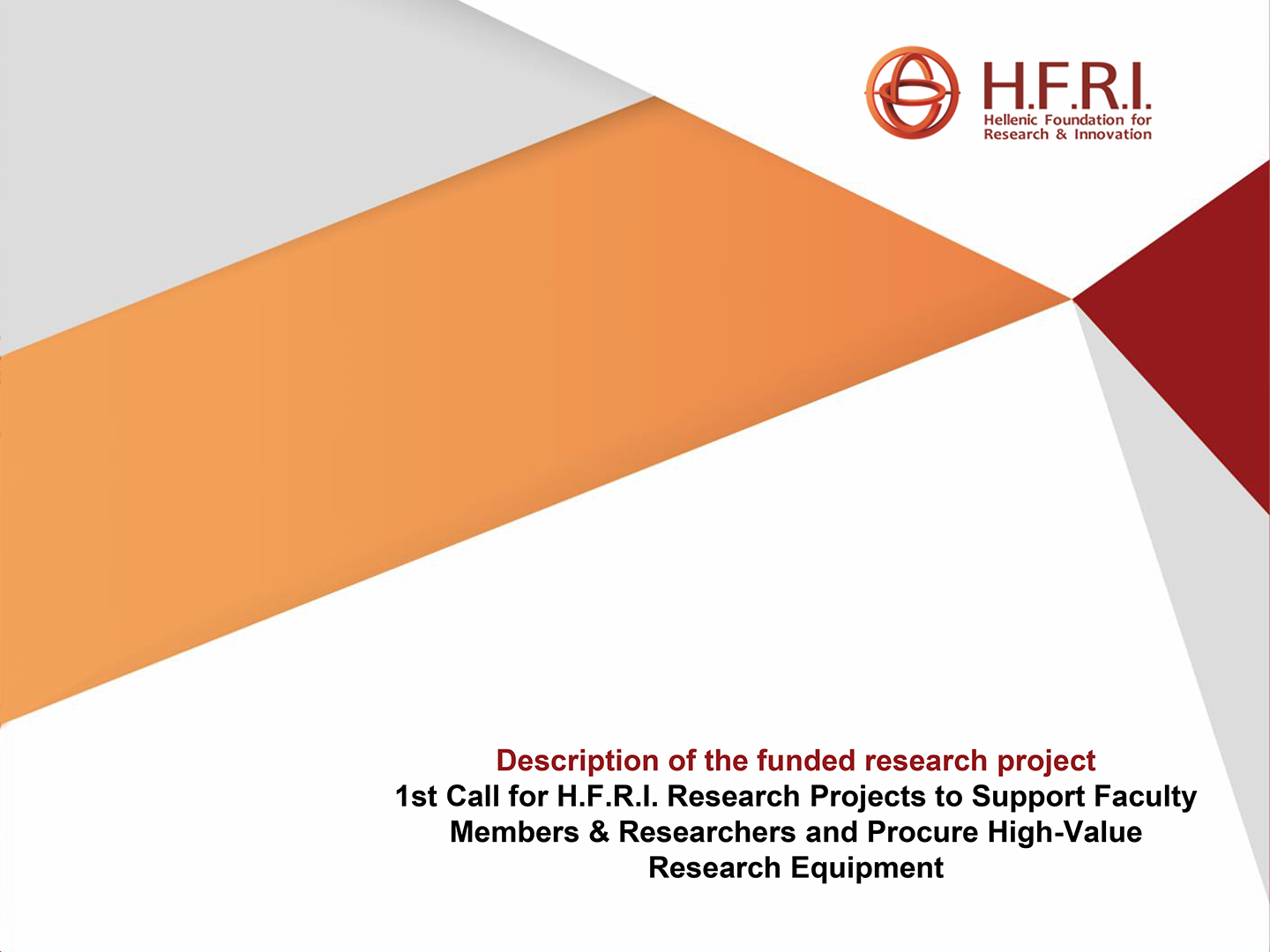 HFRI presentation slide